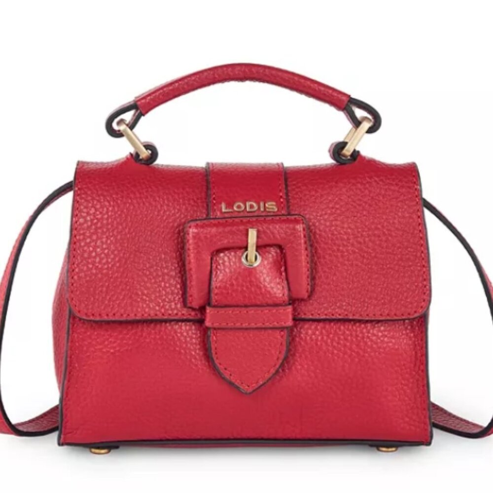 NWT! Women's Lodis "Addison" Red Designer Leather Mini Purse - Picture 16 of 16